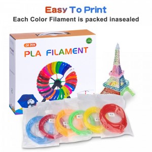 3D Pen PLA filament 3D Printer 1.75mm PLA Filament, 20 Colors, 5 Meters per color