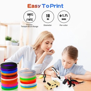 3D Pen PLA filament 3D Printer 1.75mm PLA Filament, 20 Colors, 5 Meters per color