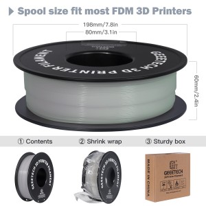 PLA Luminous White 3D Printer Filament 1.75mm 1kg/roll