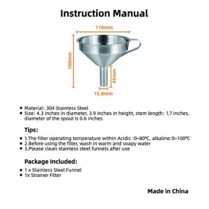 Stainless Steel Funnel, Resin Filter Cup for SLA/DLP/LCD Resin 3D Printer UV Resin,  Strainer Filter for 3D Printing Liquid