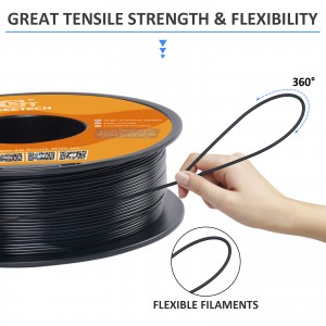 HS-PLA Black 3D Printer Filament 1.75mm 1kg/roll