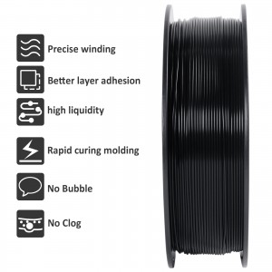HS-PLA Black 3D Printer Filament 1.75mm 1kg/roll