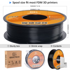 HS-PLA Black 3D Printer Filament 1.75mm 1kg/roll