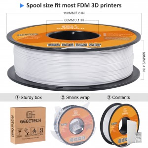 HS-PLA White 3D Printer Filament 1.75mm 1kg/roll