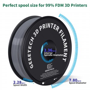 ABS+  Grey 3D Printer Filament 1.75mm 1kg/roll