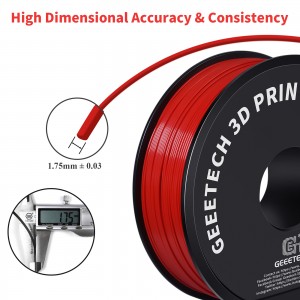 ABS+  Red 3D Printer Filament 1.75mm 1kg/roll