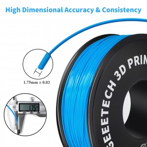 ABS+  Water Blue 3D Printer Filament 1.75mm 1kg/roll