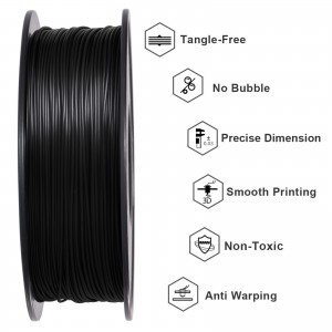{4KG} PLA Silk  Black 3D Printer Filament 1.75mm 1kg/roll