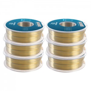 {6KG} PLA Silk Dual Color 3D Printer Filament 1.75mm 1kg/roll (Gold+Silver)