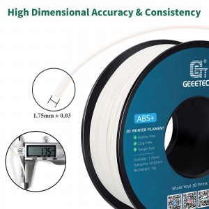 {6KG}ABS+  White 3D Printer Filament 1.75mm 1kg/roll
