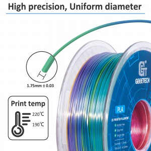 {6KG} PLA Silk  Rainbow 3D Printer Filament 1.75mm 1kg/roll