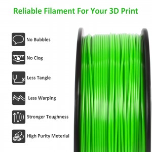 ABS+  Green 3D Printer Filament 1.75mm 1kg/roll