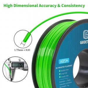 ABS+  Green 3D Printer Filament 1.75mm 1kg/roll