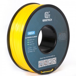ABS+ Yellow 3D Printer Filament 1.75mm 1kg/roll