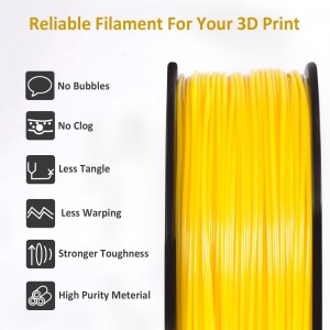 ABS+  Yellow 3D Printer Filament 1.75mm 1kg/roll