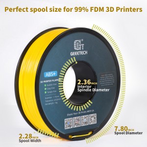 ABS+  Yellow 3D Printer Filament 1.75mm 1kg/roll
