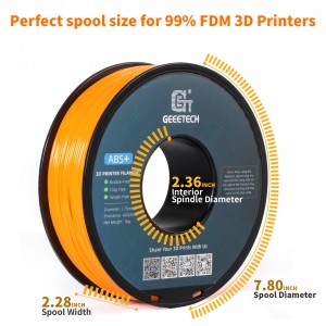 ABS+  Orange 3D Printer Filament 1.75mm 1kg/roll