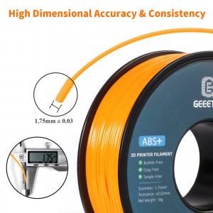 ABS+  Orange 3D Printer Filament 1.75mm 1kg/roll