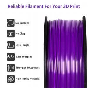 ABS+  Purple 3D Printer Filament 1.75mm 1kg/roll