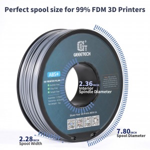 ABS+  Silver 3D Printer Filament 1.75mm 1kg/roll