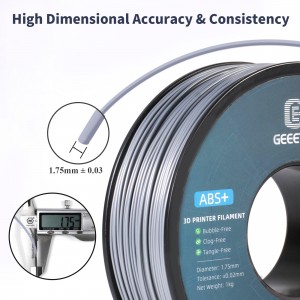 ABS+  Silver 3D Printer Filament 1.75mm 1kg/roll