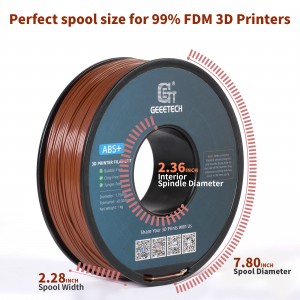 ABS+  Brown 3D Printer Filament 1.75mm 1kg/roll