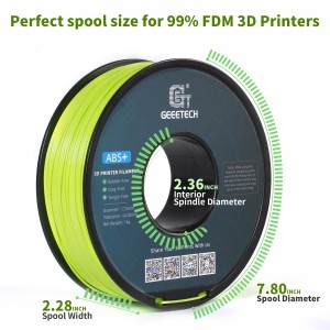 ABS+  Apple Green 3D Printer Filament 1.75mm 1kg/roll+