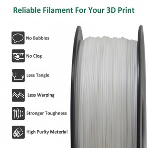 ABS+  White 3D Printer Filament 1.75mm 1kg/roll