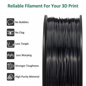 ABS+ black 3D Printer Filament 1.75mm 1kg/roll