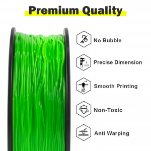 TPU Green 3D Printer Filament 1.75mm 1kg/roll