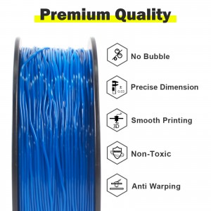 TPU Blue 3D Printer Filament 1.75mm 1kg/roll