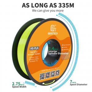HS-PLA Apple Green 3D Printer Filament 1.75mm 1kg/roll