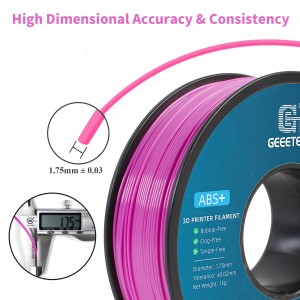 ABS+  Pink 3D Printer Filament 1.75mm 1kg/roll