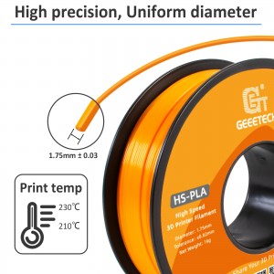 HS-PLA Orange 3D Printer Filament 1.75mm 1kg/roll