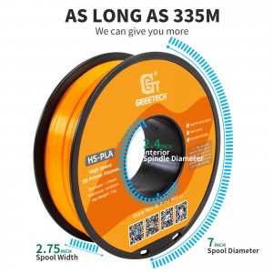 HS-PLA Orange 3D Printer Filament 1.75mm 1kg/roll