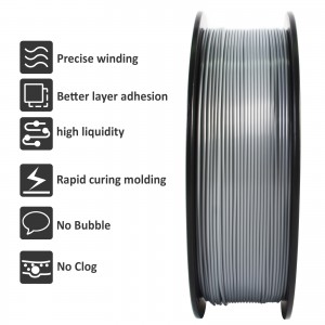 HS-PLA Silver 3D Printer Filament 1.75mm 1kg/roll