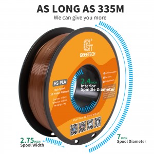 HS-PLA Brown 3D Printer Filament 1.75mm 1kg/roll