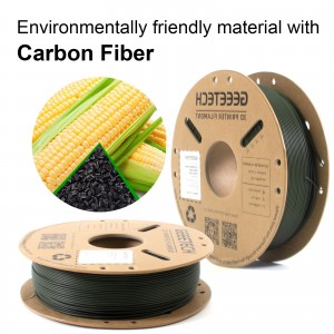 PLA Matcha Green Carbon Fiber 3D Printer Filament 1.75mm 1kg/roll