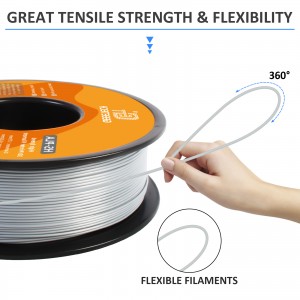 {4KG}HS-PLA Silver 3D Printer Filament 1.75mm 1kg/roll