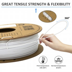 PLA+  White 3D Printer Filament 1.75mm 1kg/roll