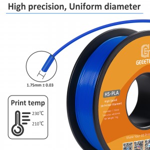HS-PLA Blue 3D Printer Filament 1.75mm 1kg/roll