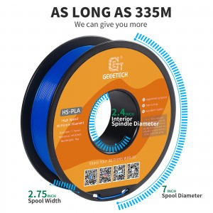 HS-PLA Blue 3D Printer Filament 1.75mm 1kg/roll