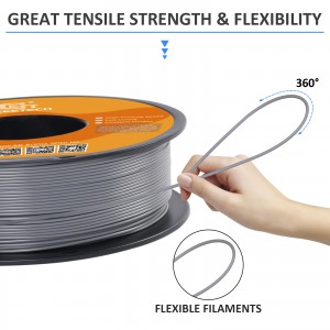 HS-PLA Grey 3D Printer Filament 1.75mm 1kg/roll