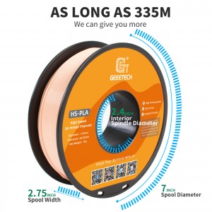 HS-PLA Skin 3D Printer Filament 1.75mm 1kg/roll