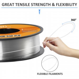 HS-PLA Transparent 3D Printer Filament 1.75mm 1kg/roll