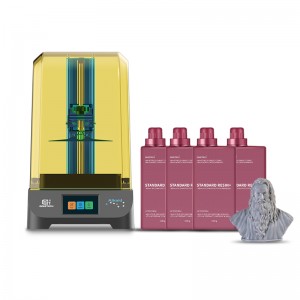 ALKAID Resin 3D Printer + 4 Bottles of Standard Resin Grey