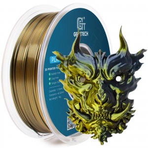 PLA Silk Dual 3D Printer Filament 1.75mm 1kg/roll ( Gold+Black)