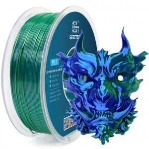 PLA Silk Dual 3D Printer Filament 1.75mm 1kg/roll (Blue And Green)