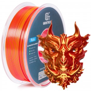 PLA Silk Dual 3D Printer Filament 1.75mm 1kg/roll (gold + red)