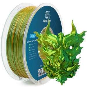 PLA Silk Dual 3D Printer Filament 1.75mm 1kg/roll (Yellow And Green)